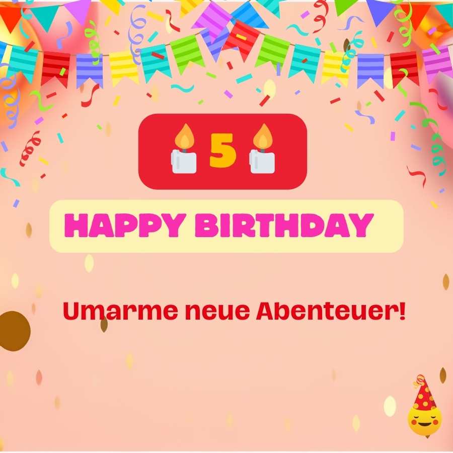 birthday wishes for a 5 years old girl