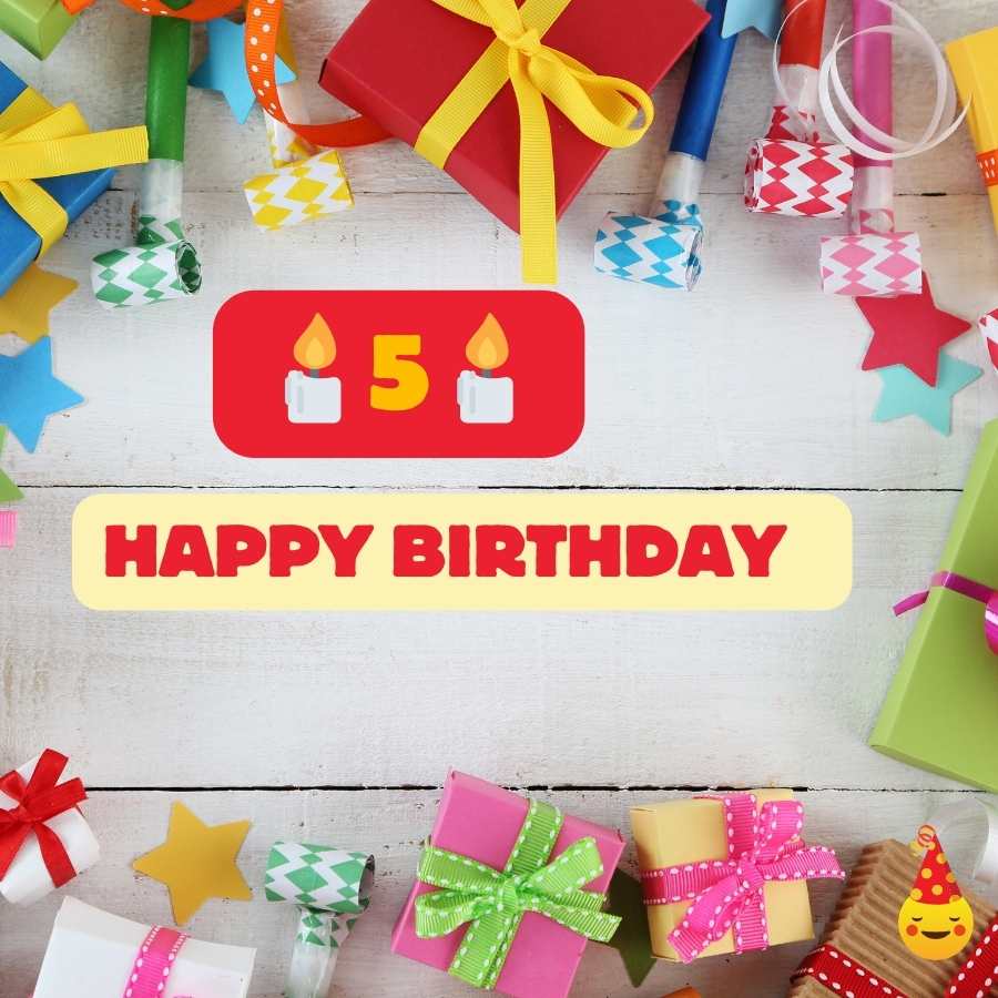 birthday wishes for a 5 year old