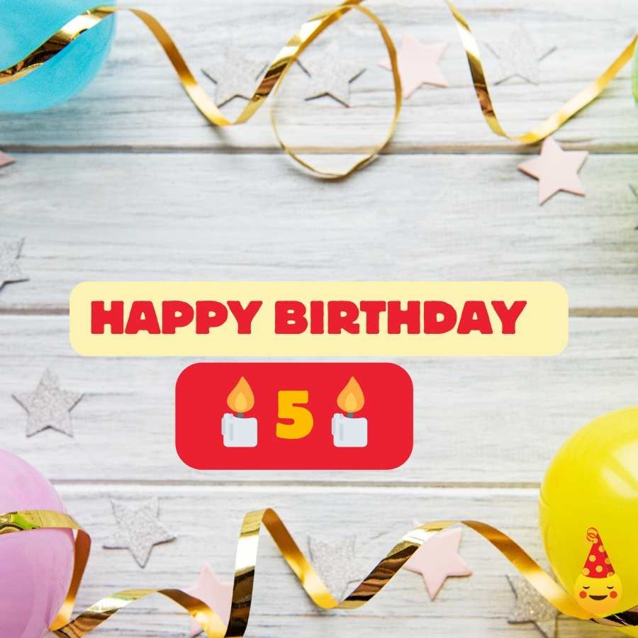 birthday wishes for 5 years girl