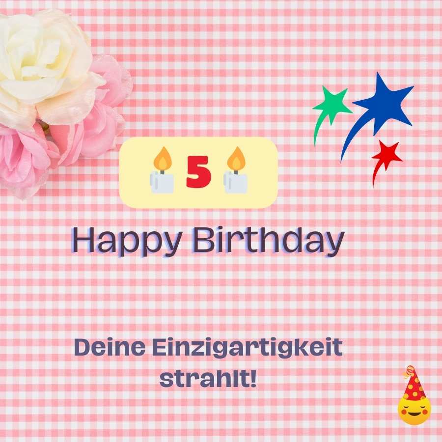 birthday wishes for 5 year girl
