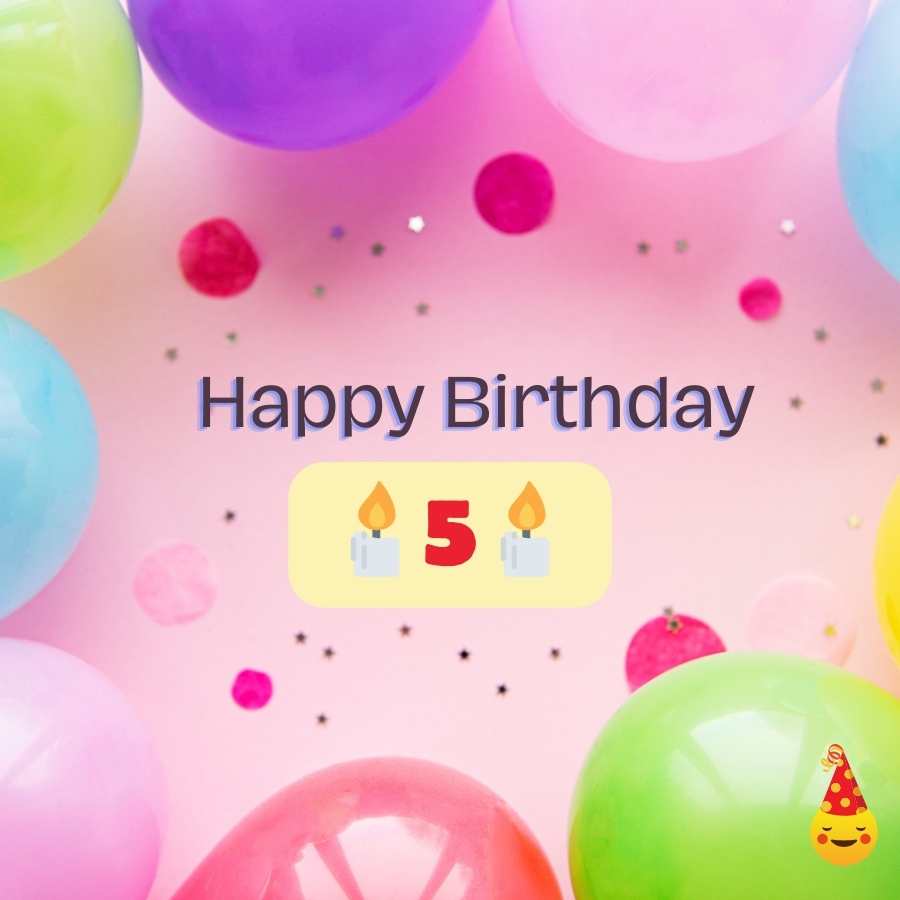 birthday wishes 5 year girl