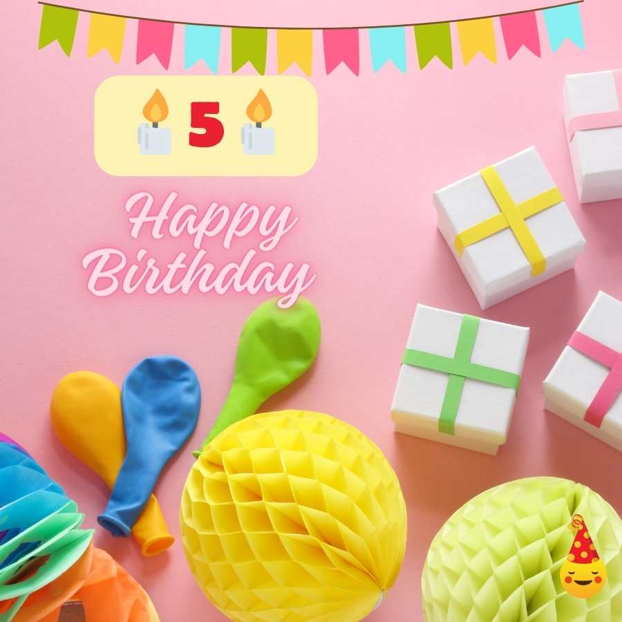birthday wish for 5 years old girl