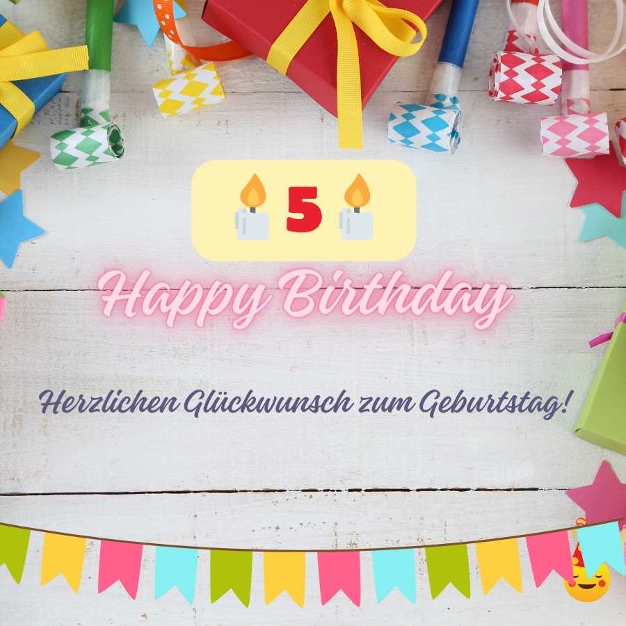birthday wish for 5 year old daughter