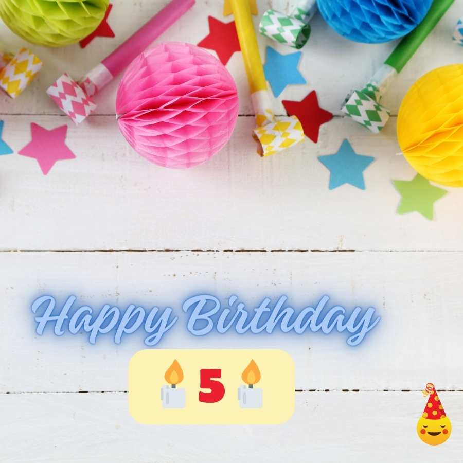 5 years birthday wishes