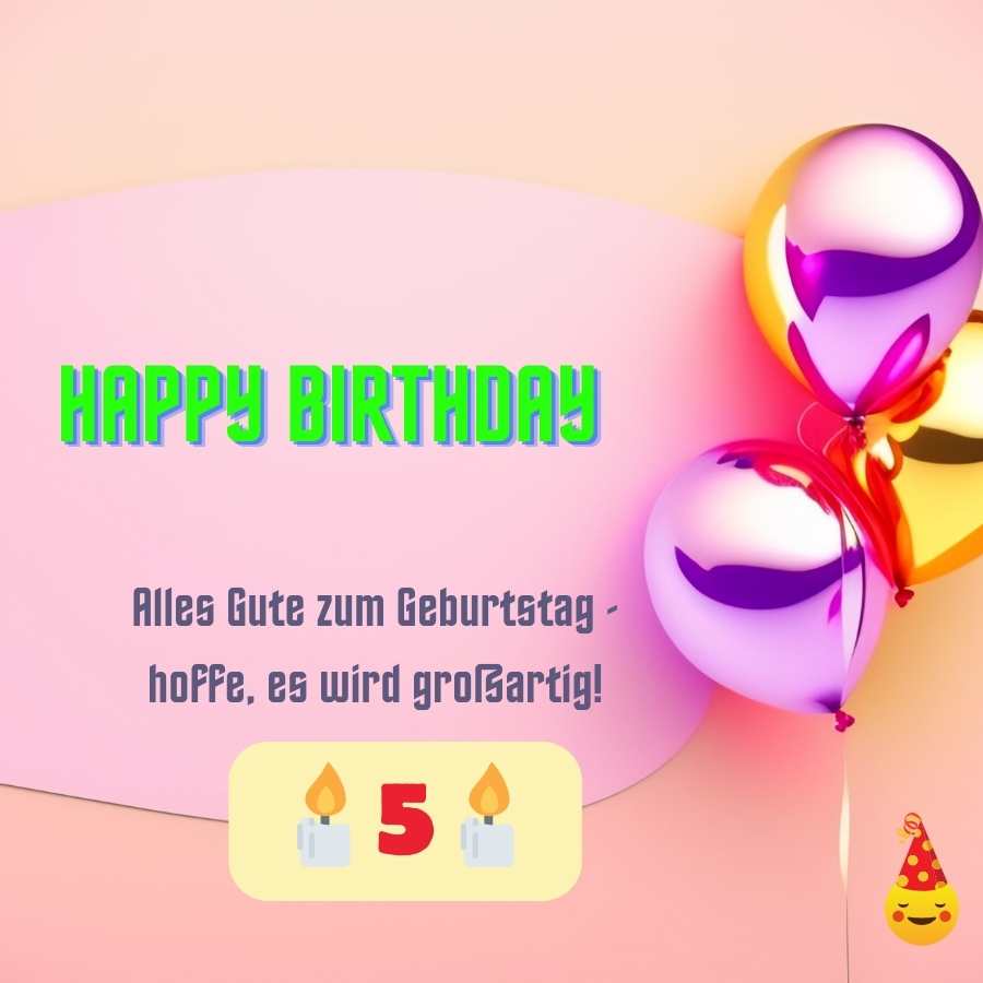 happy birthday 5 years old boy