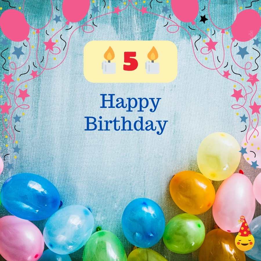 happy birthday 5 year old girl