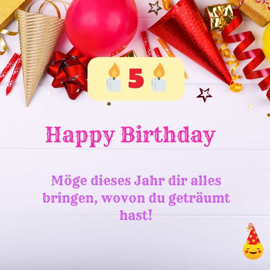 birthday wishes for 5-year-old daughter