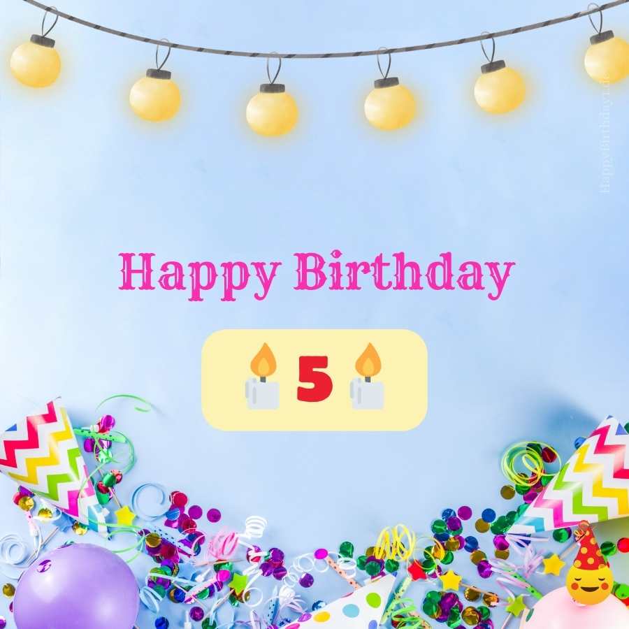 birthday wishes for 5 years girl