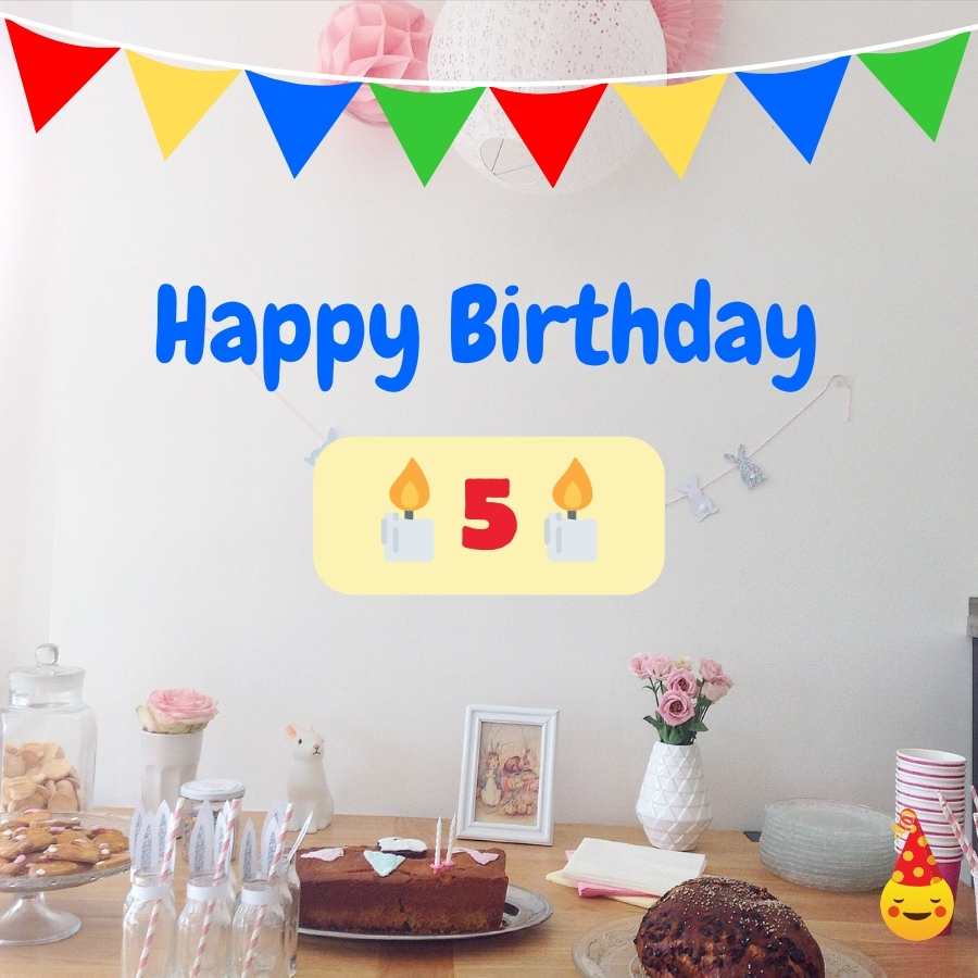 birthday wishes 5 years old boy
