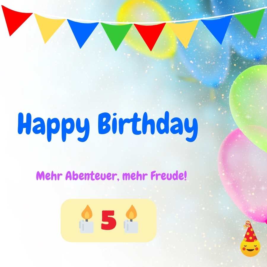 birthday wishes 5 year old daughter