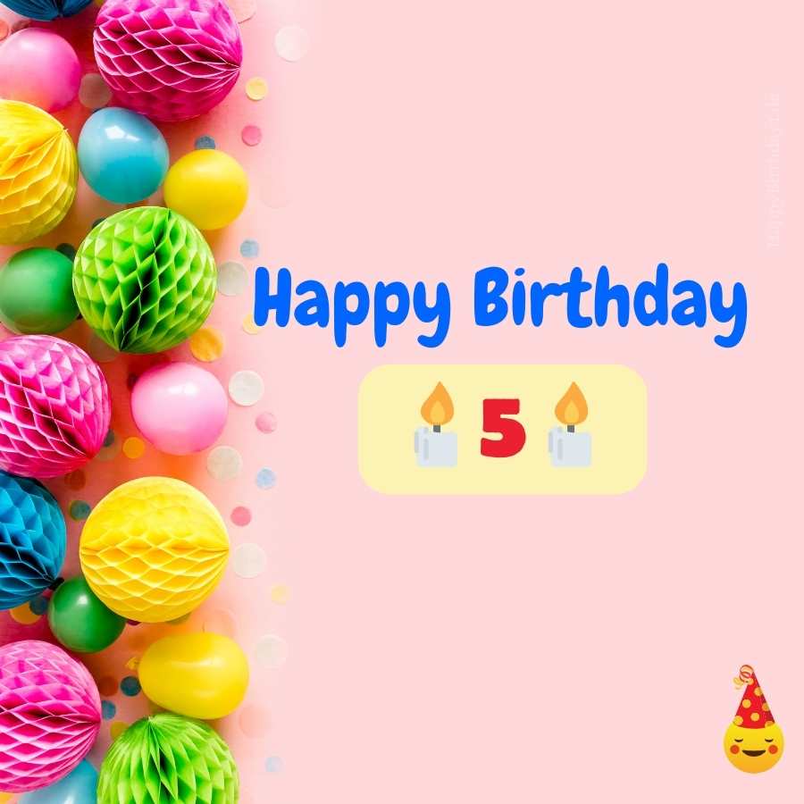 birthday wishes 5 year girl