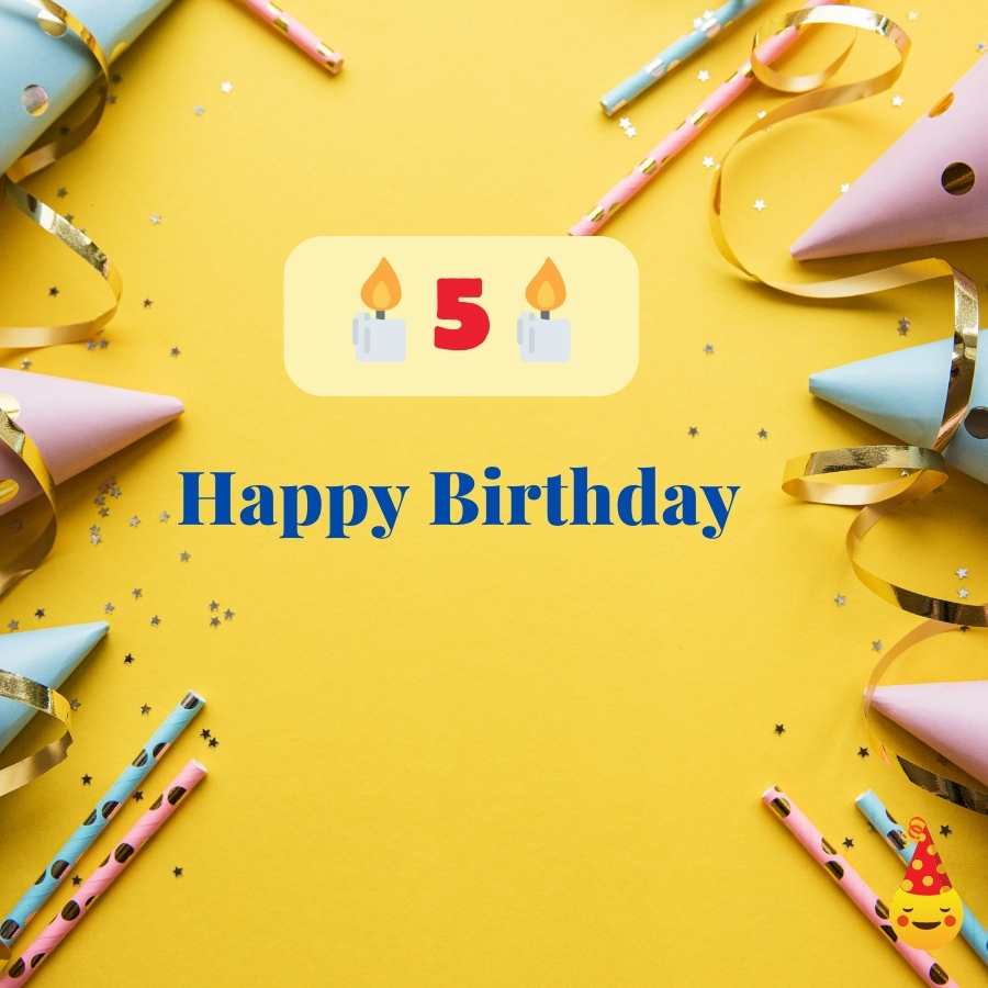 5 years birthday wishes