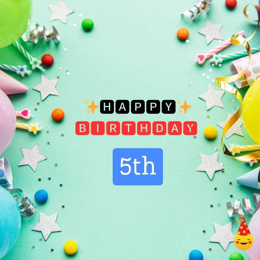 happy 5th birthday girl images
